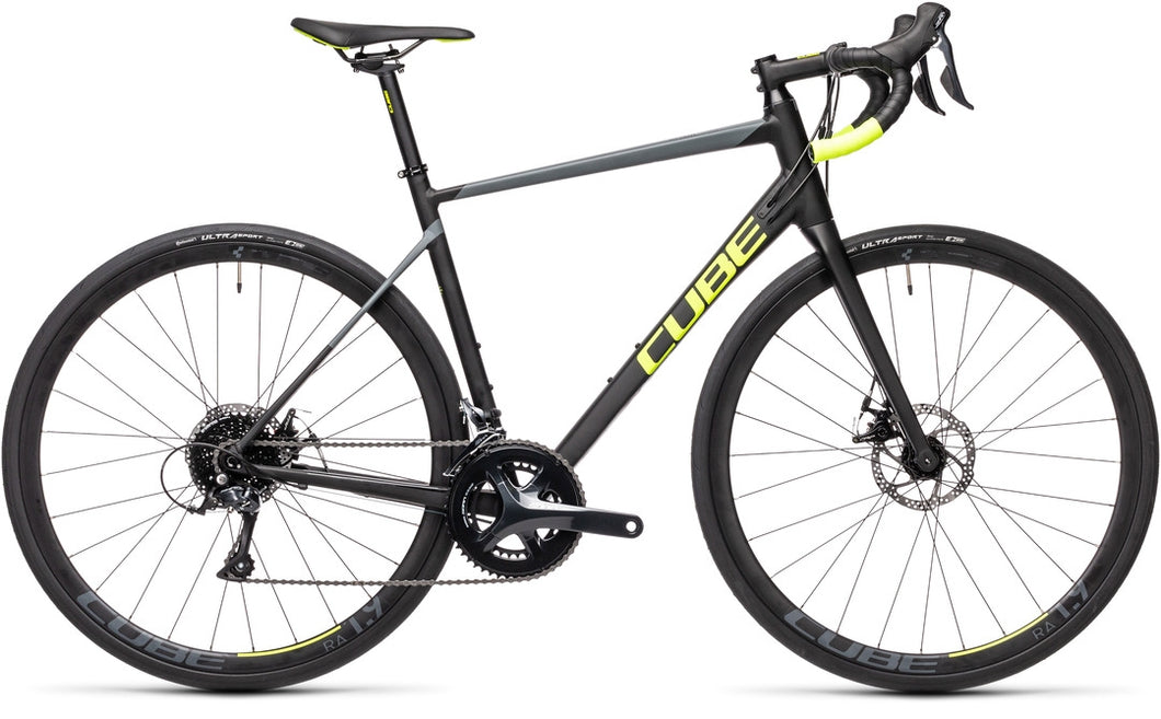 Bicicleta Cube Attain pro Black N' Flashyellow talla 53 2021